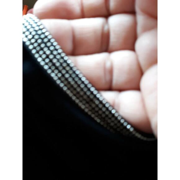 Ellen Tracy Black Ruched Sides Tunic With Embellishment Around Neck Large - Picture 6 of 8